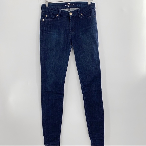 7 For All Mankind Denim - 7 for all mankind dark wash skinny jeans